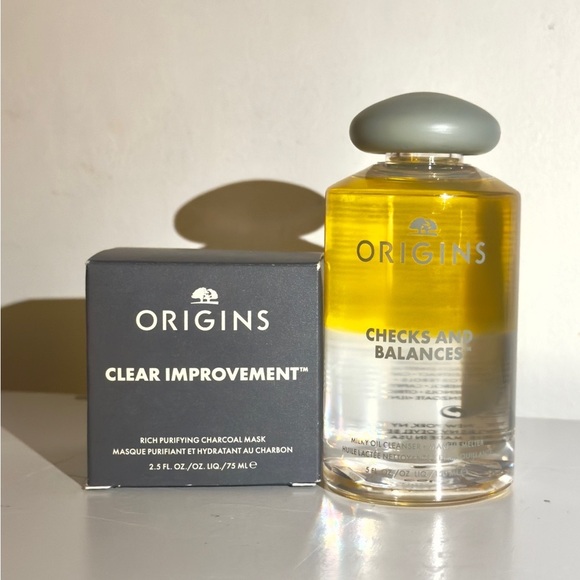 ORIGINS duo + travel cosmetic bag (unopened untouched) FULL SIZE - Picture 1 of 6